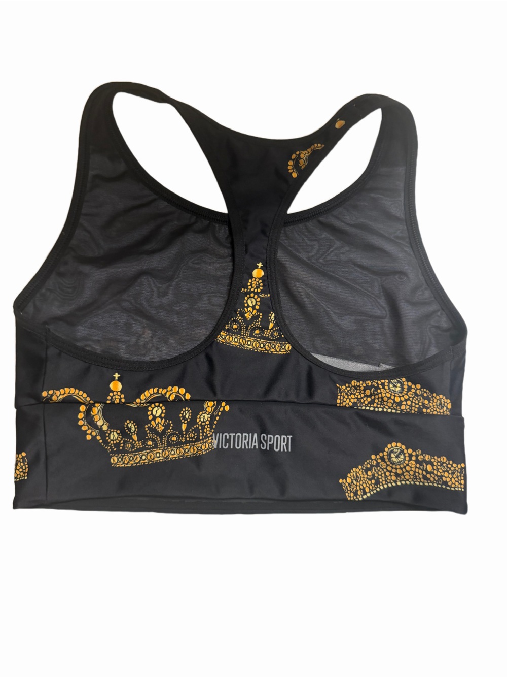 Victoria's Secret Sport Black Sports Bra with Gold Accent - Picture 2 of 5
